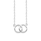 Double Joined Ring Fine Chain Necklace