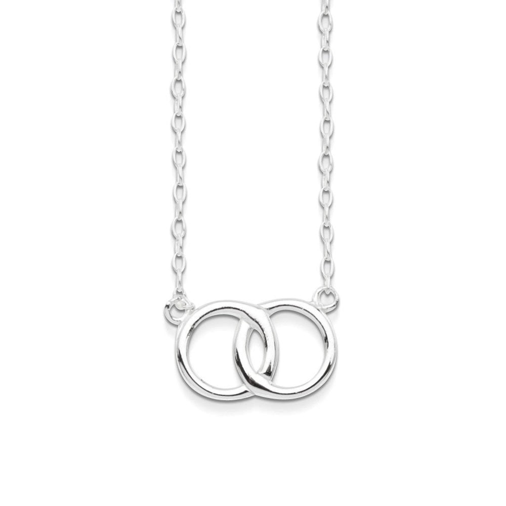 Double Joined Ring Fine Chain Necklace
