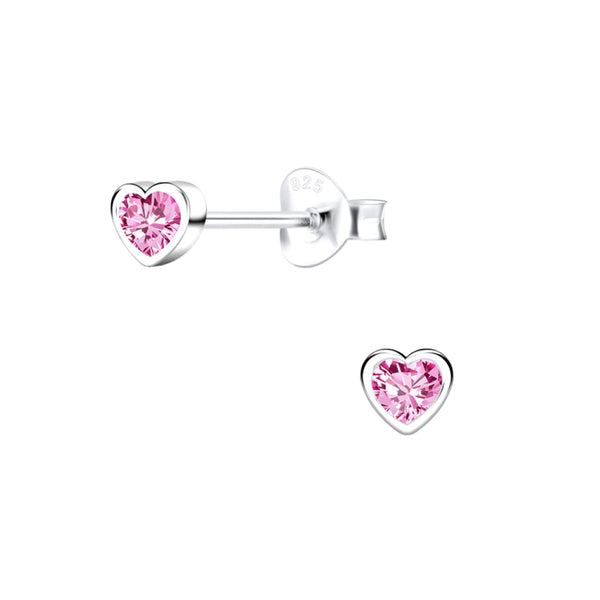 Children’s Pink heart earrings