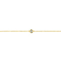 Sterling silver bracelet with bezel set CZ