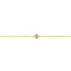 Sterling silver bracelet with bezel set CZ