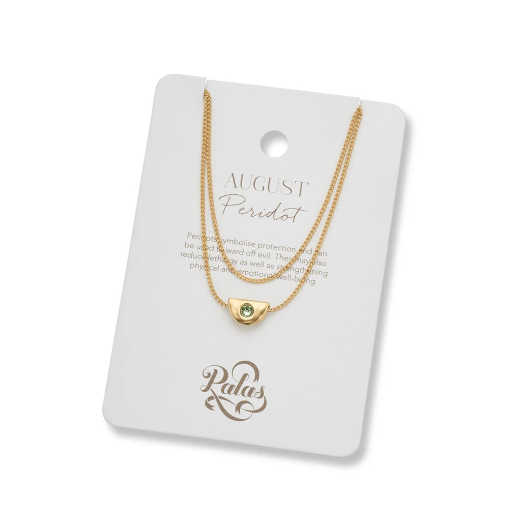 Yellow Gold 18ct Plate Birthstone Necklace