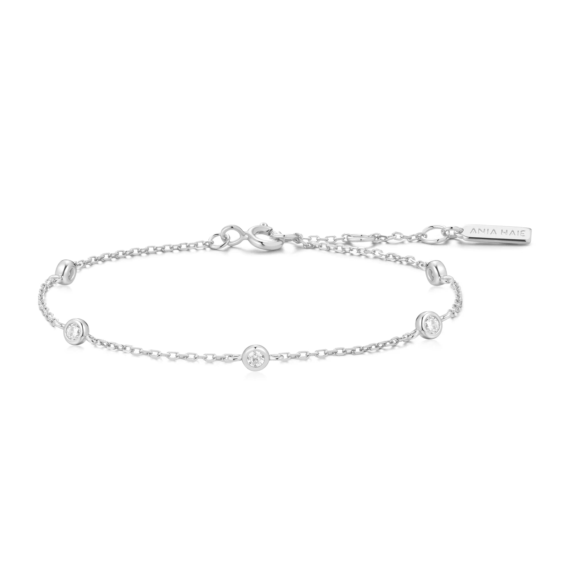 Yellow Gold Bezel Set Cubic Zirconia Alternating Bracelet