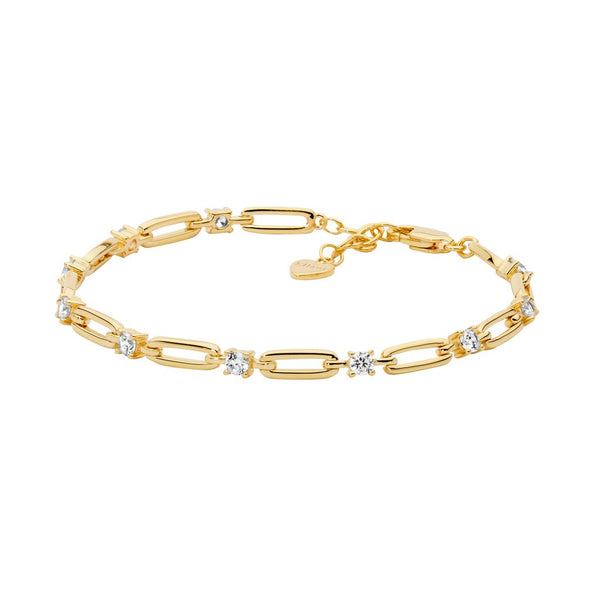 Silver open bar bracelet with Cubic Zirconias- 3 Colours