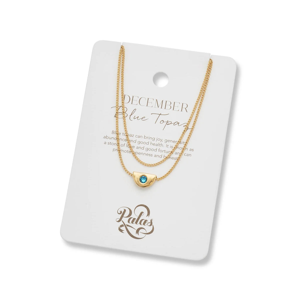 Yellow Gold 18ct Plate Birthstone Necklace