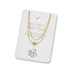 Yellow Gold 18ct Plate Birthstone Necklace