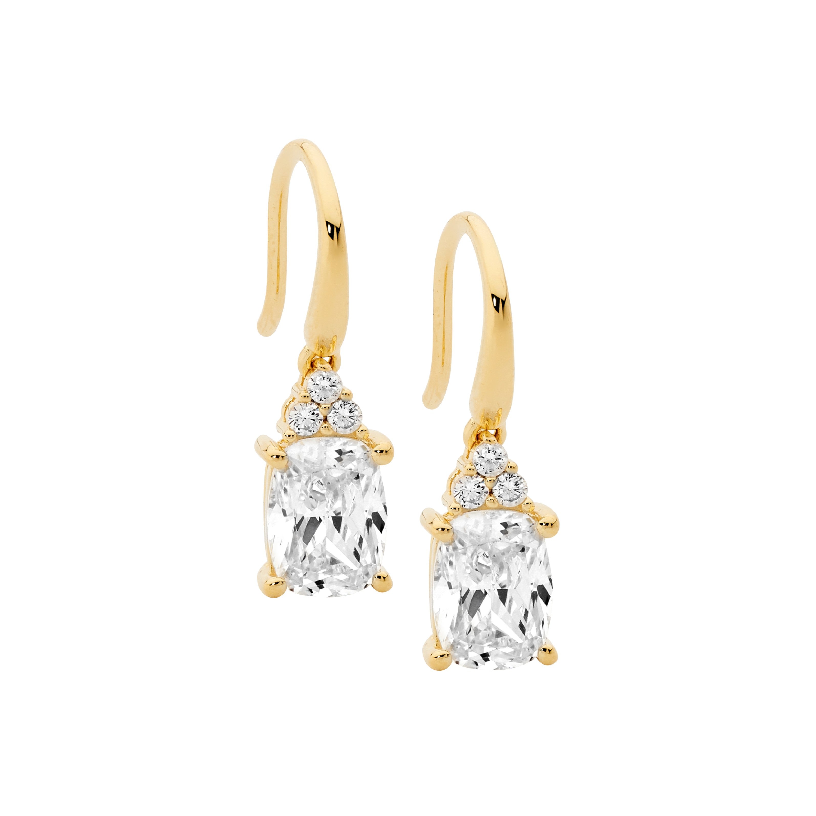Sterling Silver Plated Cubic Zirconia Drop Earring