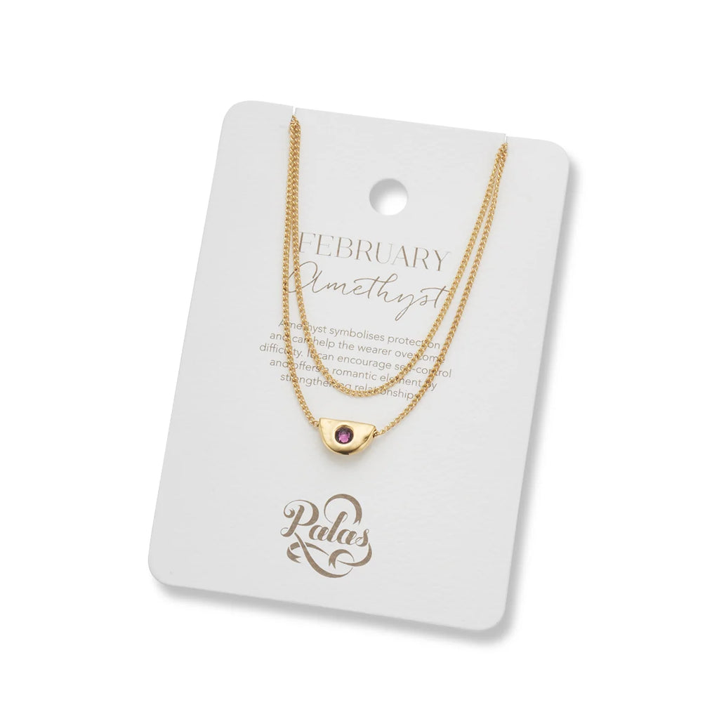 Yellow Gold 18ct Plate Birthstone Necklace