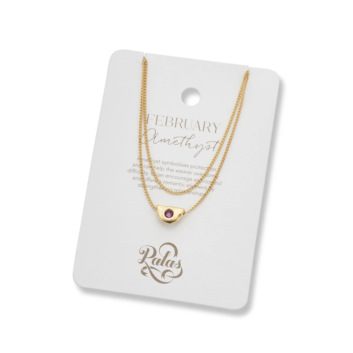Yellow Gold 18ct Plate Birthstone Necklace