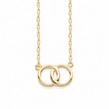 Double Joined Ring Fine Chain Necklace