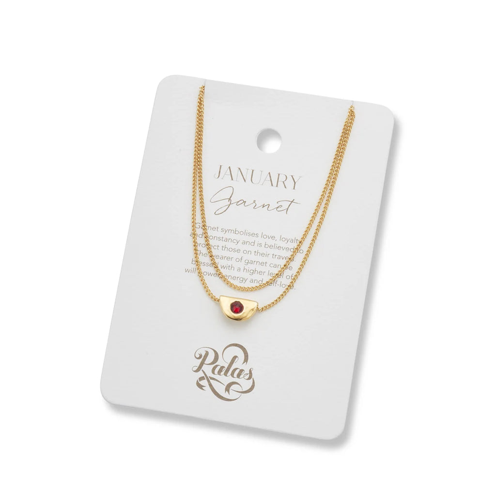 Yellow Gold 18ct Plate Birthstone Necklace