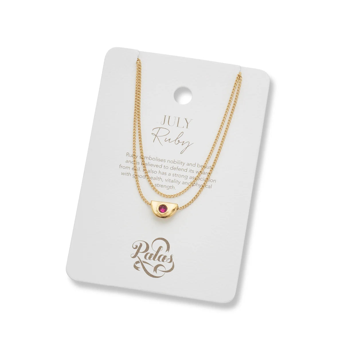 Yellow Gold 18ct Plate Birthstone Necklace