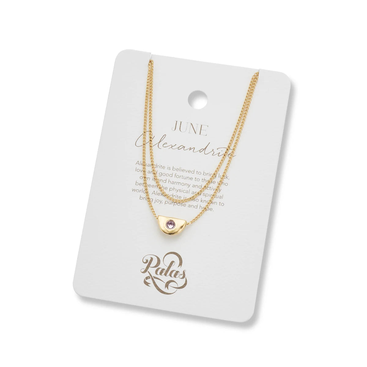 Yellow Gold 18ct Plate Birthstone Necklace