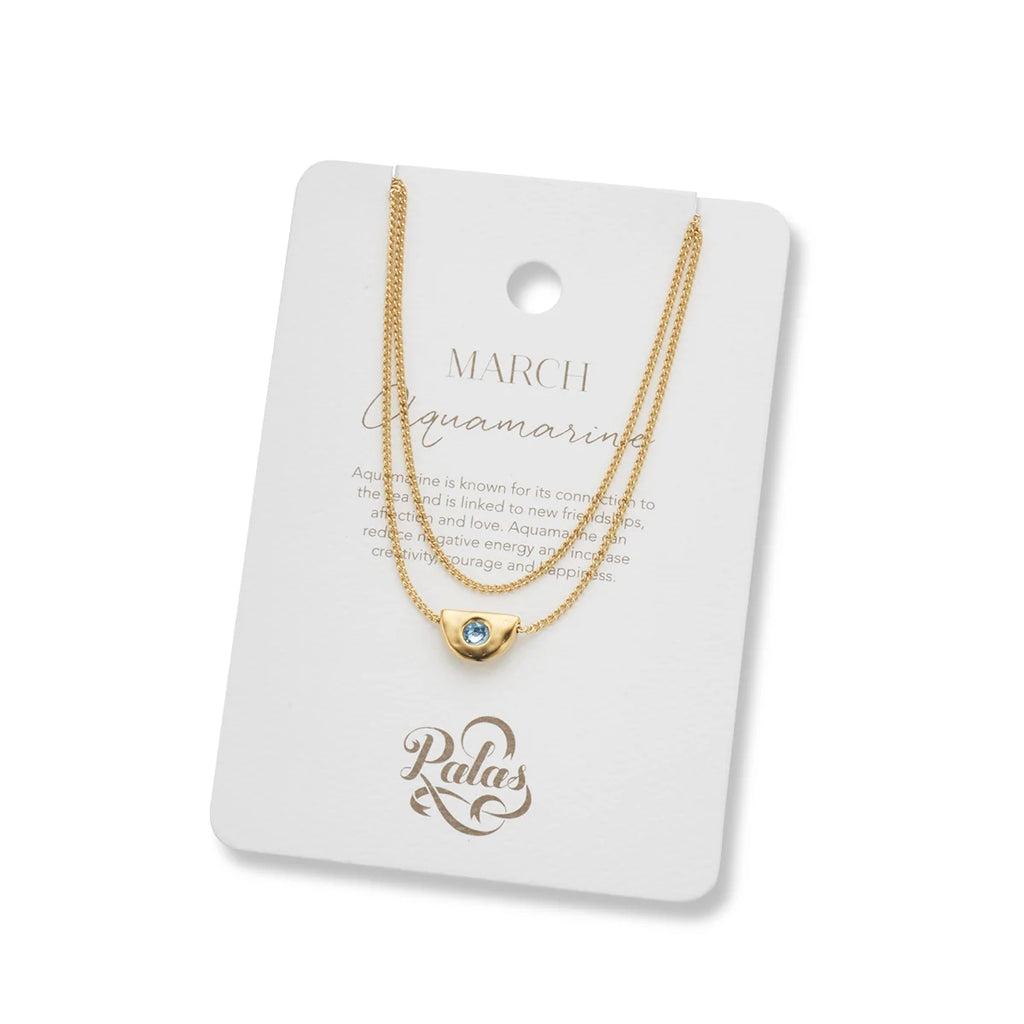 Yellow Gold 18ct Plate Birthstone Necklace