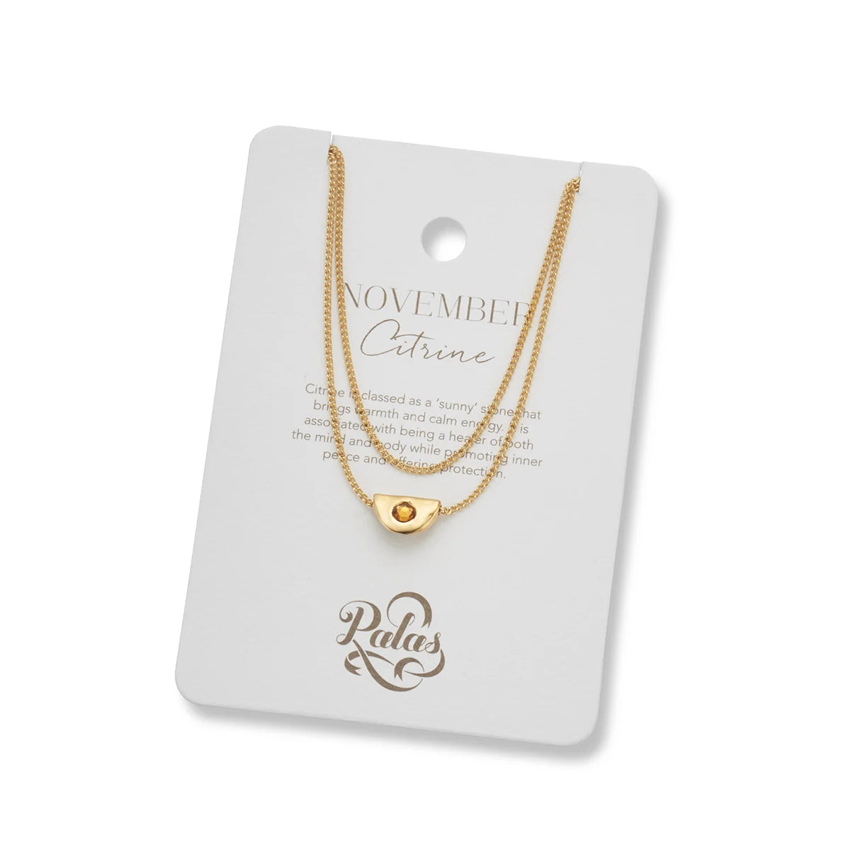 Yellow Gold 18ct Plate Birthstone Necklace