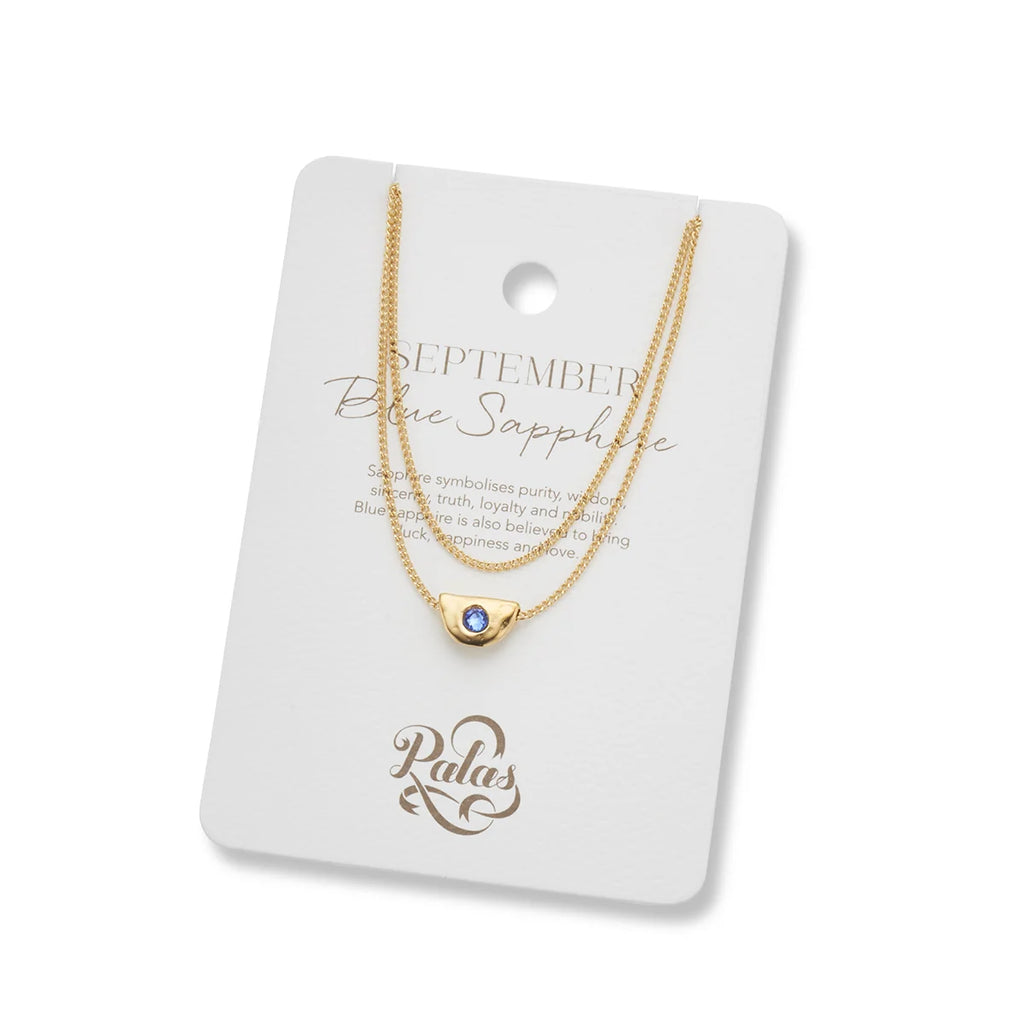 Yellow Gold 18ct Plate Birthstone Necklace