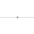 Sterling silver bracelet with bezel set CZ