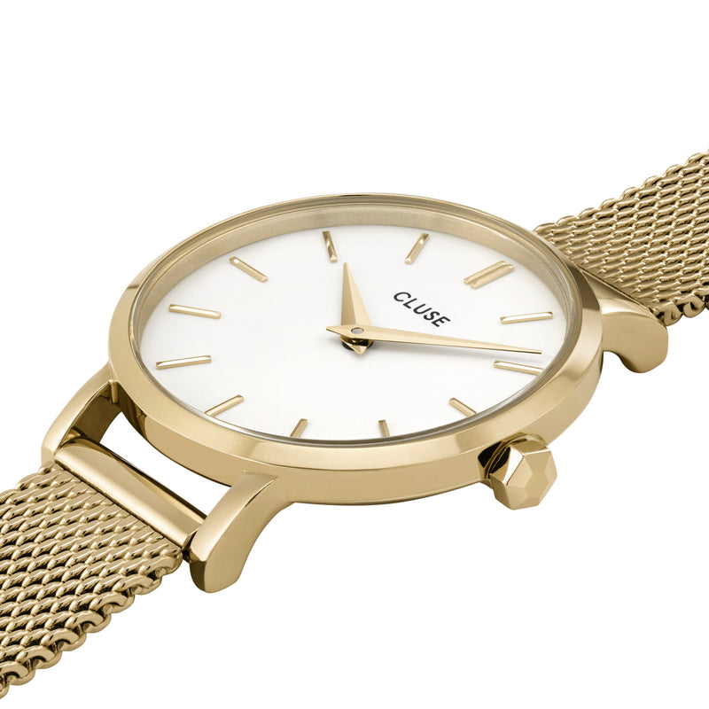 Cluse Boho Chic Petite Mesh Watch - Yellow Gold Plated