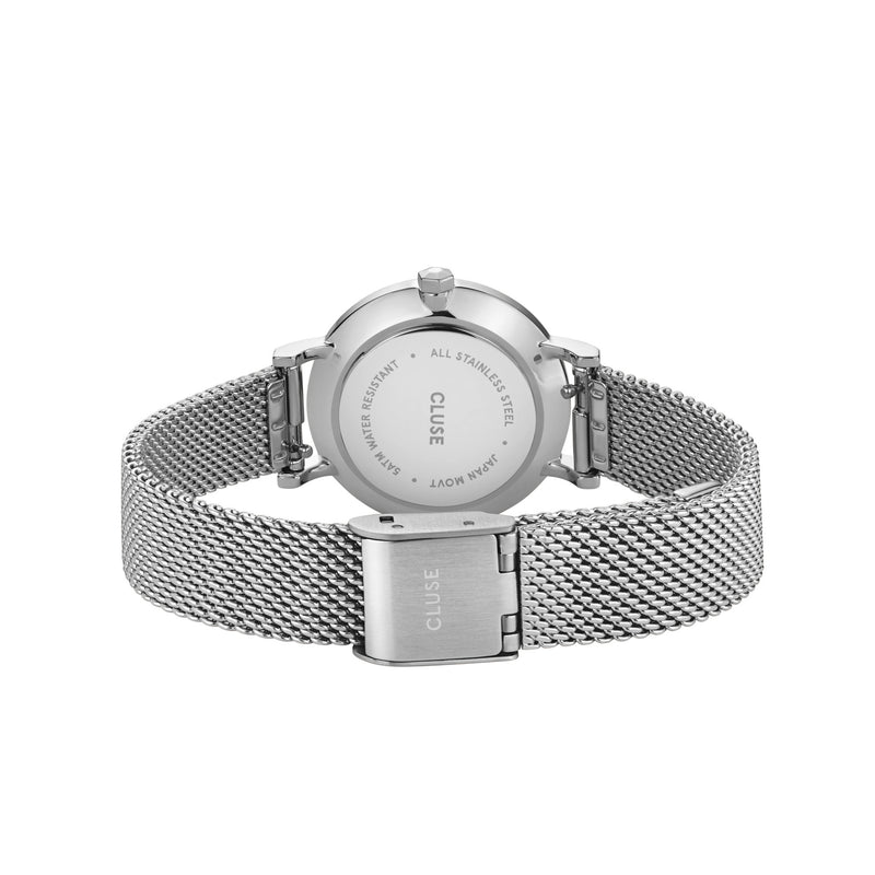 Cluse Boho Chic Petite Mesh Watch - Silver Stainless Steel 