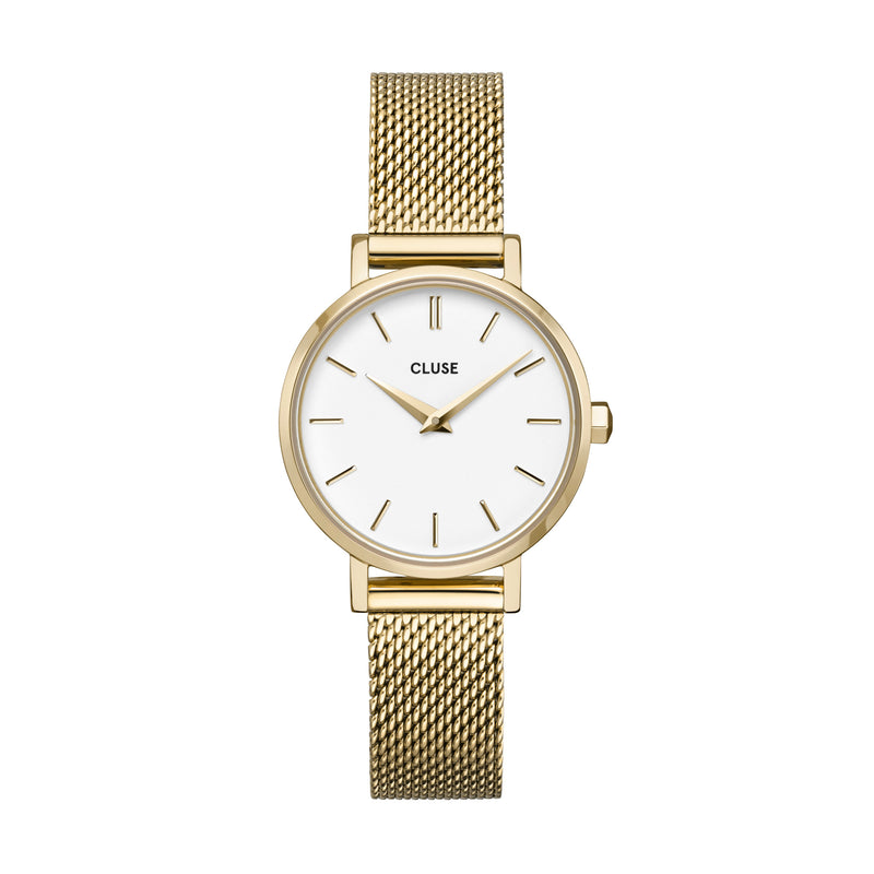 Cluse Boho Chic Petite Mesh Watch - Yellow Gold Plated