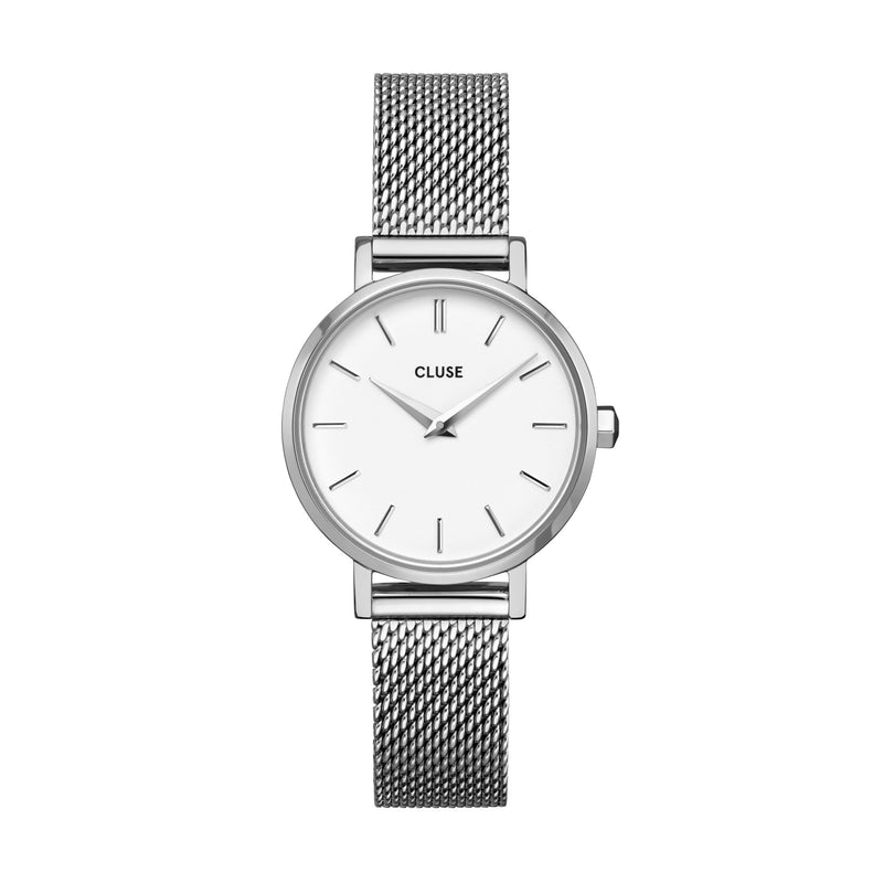 Cluse Boho Chic Petite Mesh Watch - Silver Stainless Steel