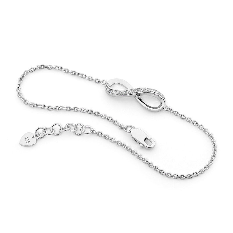 Silver Fine Infinity Bracelet- 3 Colours