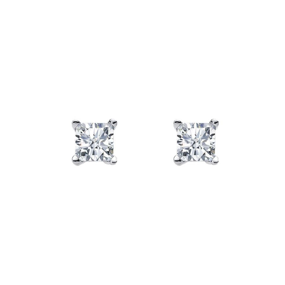 Silver Square Studs- 3 Sizes