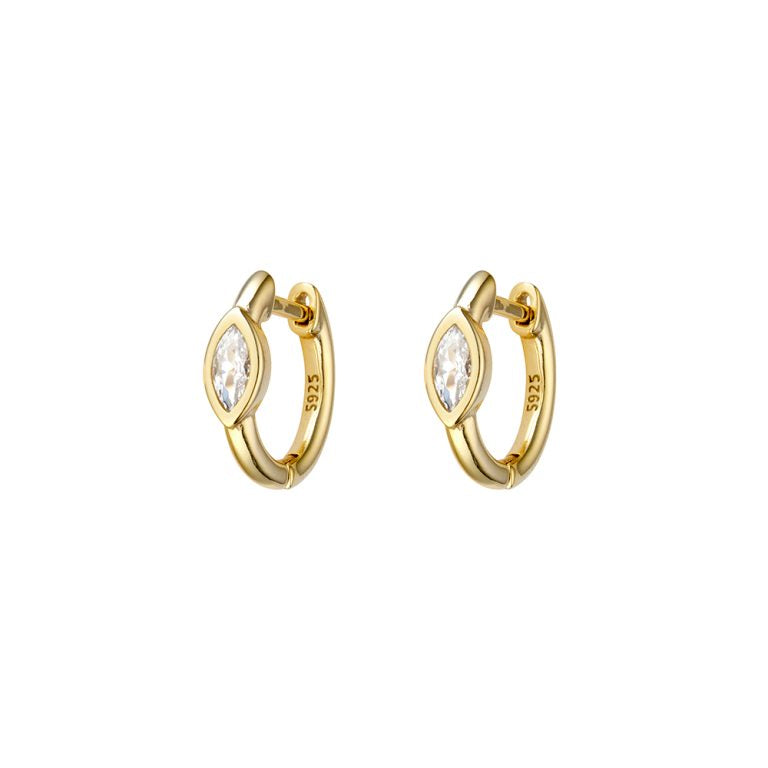 Gold  Plated Marquoise Stone Earrings- 2 Colours