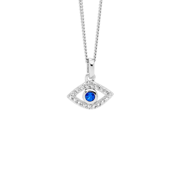 Silver Cz Evil Eye Necklace- 3 Colours