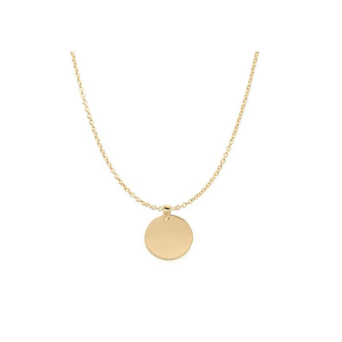 9ct Yellow Gold Round Disc Pendant - 3 Colours