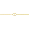 Sterling Silver Yellow Gold Plate Fine 2 rings Bracelet- 3 Colours