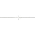 Sterling Silver Fine Cross Bracelet- 3 Colours