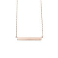 Sterling Silver Rose Gold Plate Bar Necklace-3 Colours