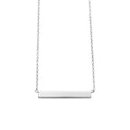 Sterling Silver Rose Gold Plate Bar Necklace-3 Colours