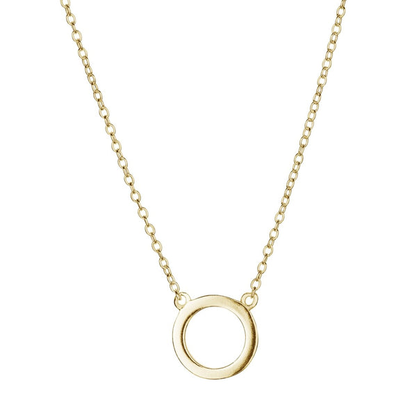 Sterling Silver Open Circle Necklace- 3 Colours