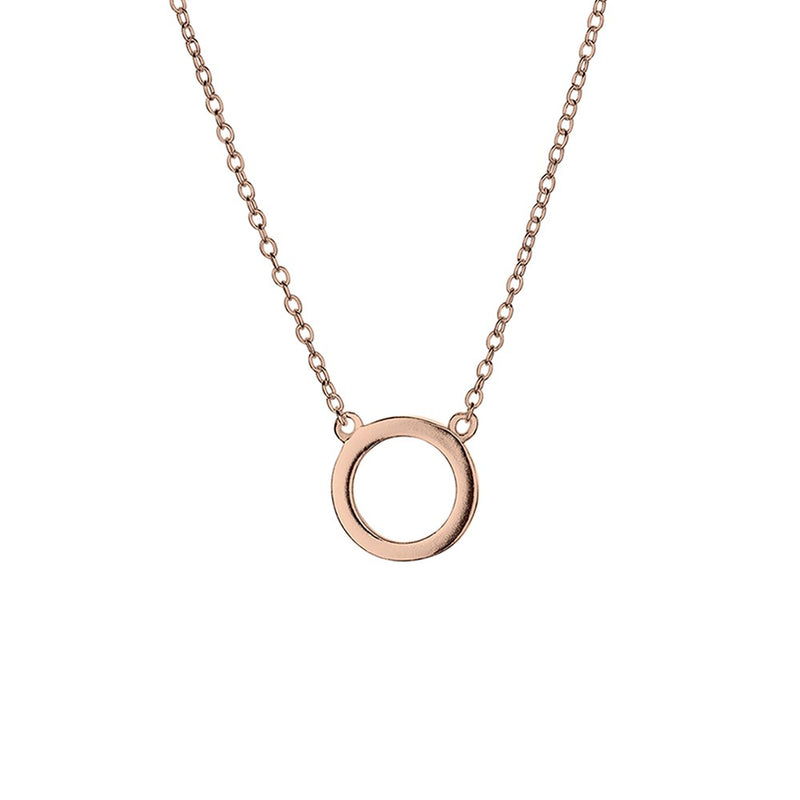 Sterling Silver Open Circle Necklace- 3 Colours