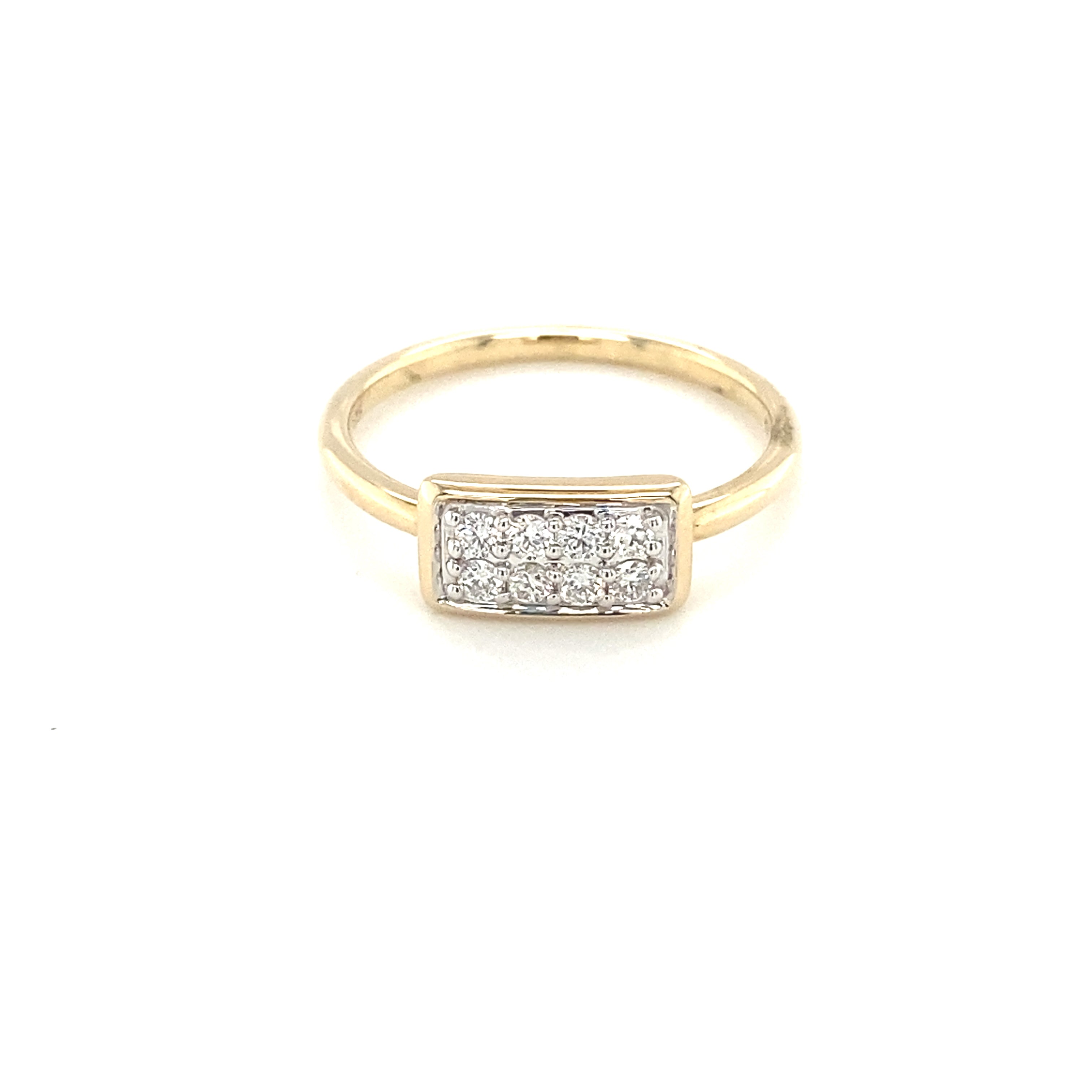 Yellow Gold Rectangle Diamond Ring – Blizzards Fine Jewellers
